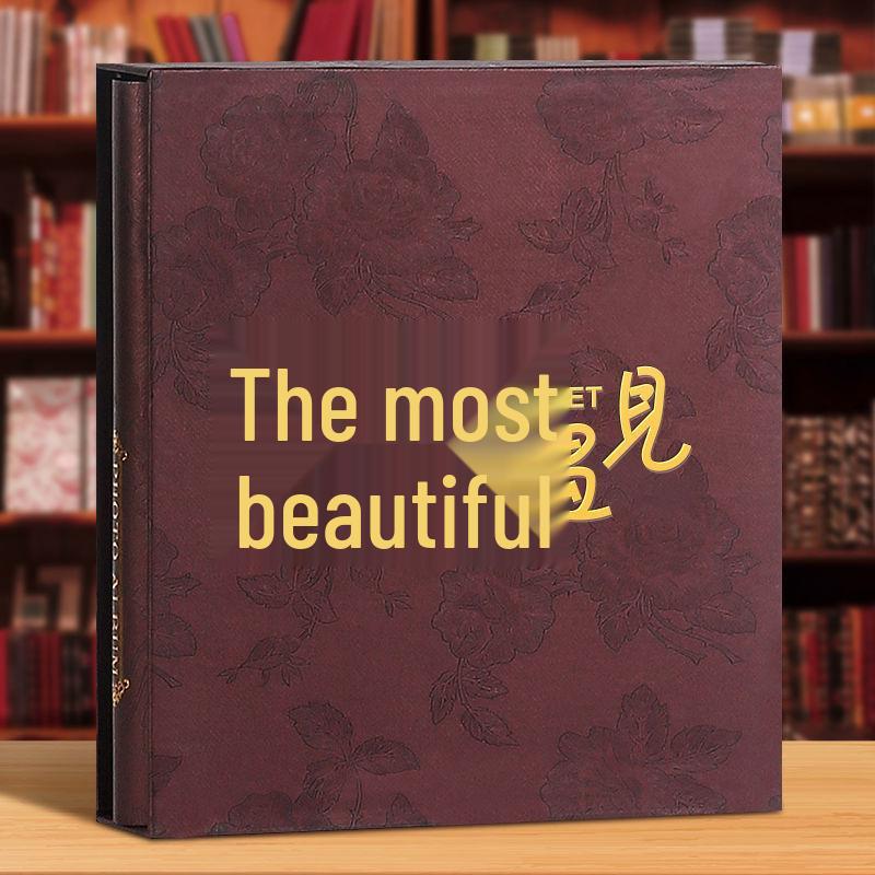 Familienfotoalbum - Große Kapazität mit Blättern in gemischten Größen für Fünf-Zoll-Fotos, Gedenkalbum-Sammlung