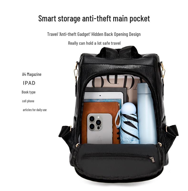 2025 Women's Simple Patchwork Anti-theft Outdoor Travel & Multifunctional Student Backpack