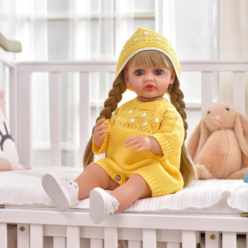 55Cm Soft Rubber Simulation Rebirth Doll Russian Conversation Vinyl Doll Children's Doll Toy