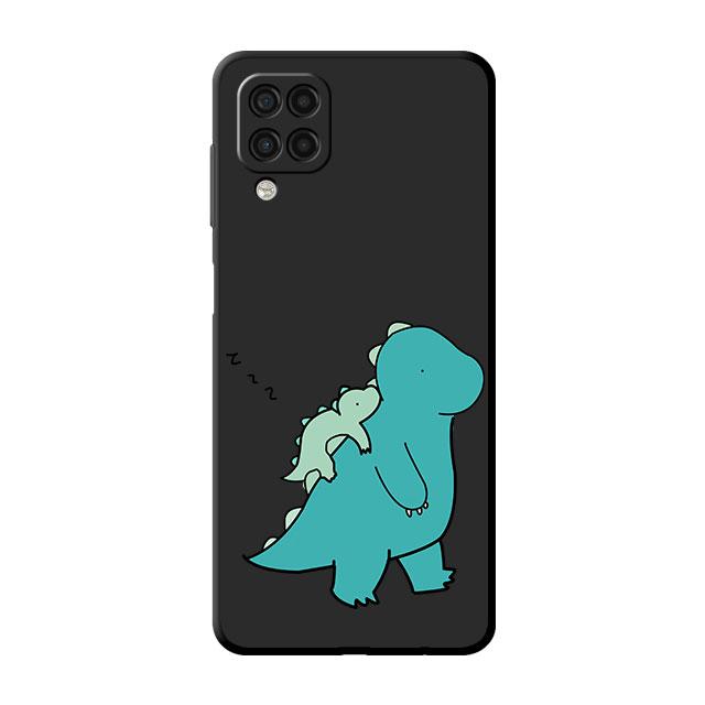 Roztomilý pouzdro s malým dinosaurem pro Samsung Galaxy A52 A12 A32 A51 A21s A71 A13 A53 A22 A31 A72 A03 A02s A41 Černý kryt na telefon