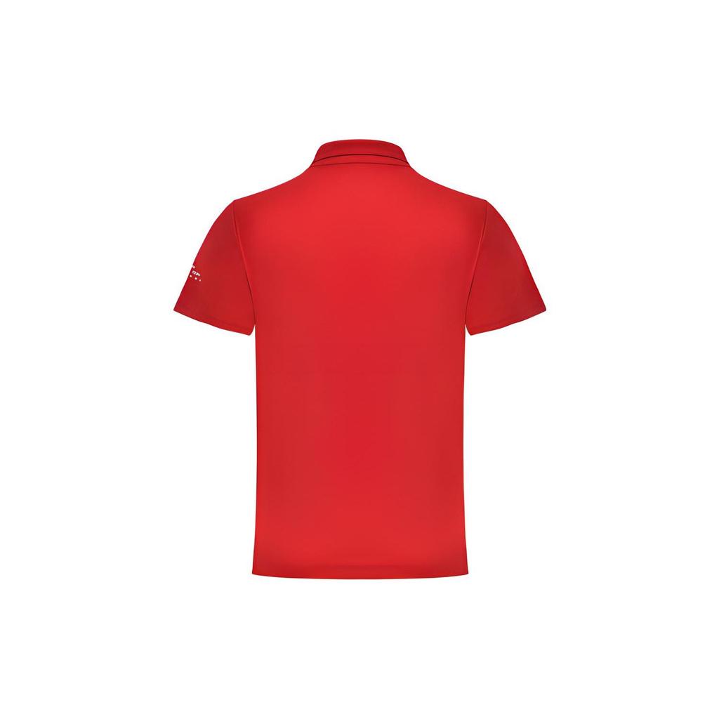 Li Ning National Team Glory Flag Quick-Dry Polo Shirt Unisex Polo Shirts Red APLS229-3