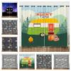 Curtain Travel Rv Illustration 3D Digital Printing Blackout Curtain Punching