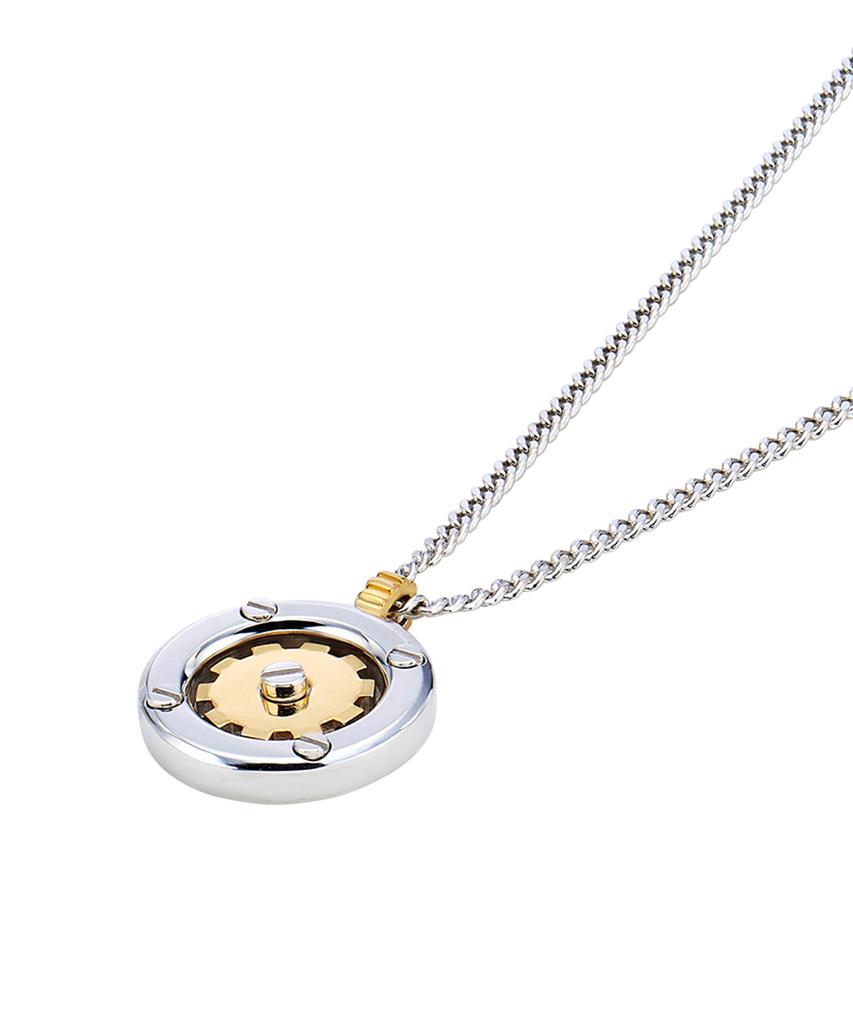 Begins Time Cog Coin Necklace