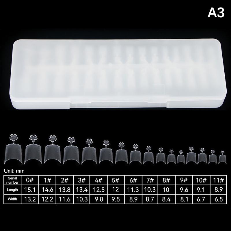 Clear Super D Arc Long Press on Nails Full Cover Gel Tips Nail Art Capsule Extensions for DIY Nail Salon