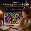 Colorful Lights Message Board Acrylic Erasable Doodle Board Acrylic LED Writing Board  Children
