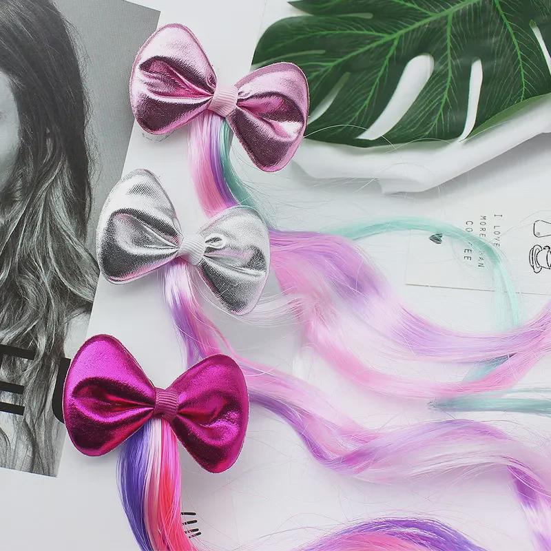 Colorful Bow Baby Headdress: Wig Hair Clip Accessories for Babies and Children