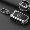APQ4   Metal Leather Flip Car Key Fob Case Cover Keychain Ring For Toyota CHR C-HR Corolla Hatchback Sedan RAV4 LE Camry SE Hilux