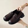 The First Layer of Cowhide Women's Autumn New Genuine Leather Women's Shoes, Small Leather Shoes, One-pedal Single Shoes