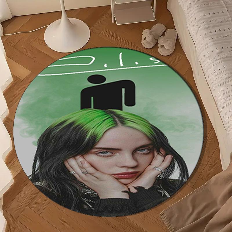 Bi-llie music Artwork Round Rug for Livingroom,Bedroom, Palyroom, Chair Rug, Area rug, Circle Carpet, Large Size Fan Christmas gift