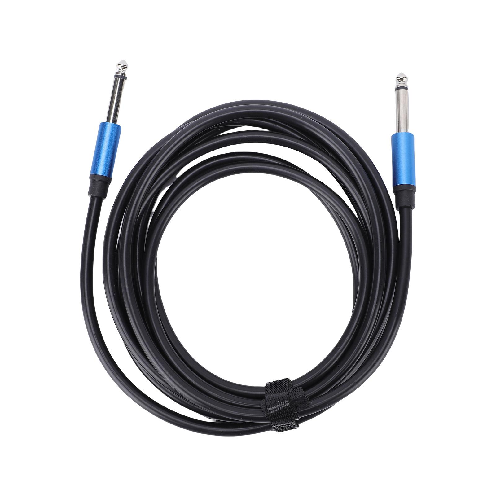 

6.35mm Guitar Cable with Copper Core - Dual Straight Plug Mono Sound Cord, Waterproof Professional Instrument Cable for Stage