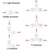 5PCS 2 Pin 3 Pin 4 Pin 5 Pin T/L Shape 8MM 10MM LED Strip Connector for RGB SMD 5050 2835 LED Strip Light Connector