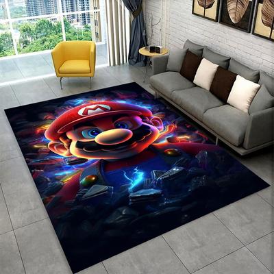 Cartoon M-Mario Bros Game Carpet Rug for Playroom Bedroom Living Room Sofa Home Decor,kids Area Rug Non-slip Floor Mat Gift