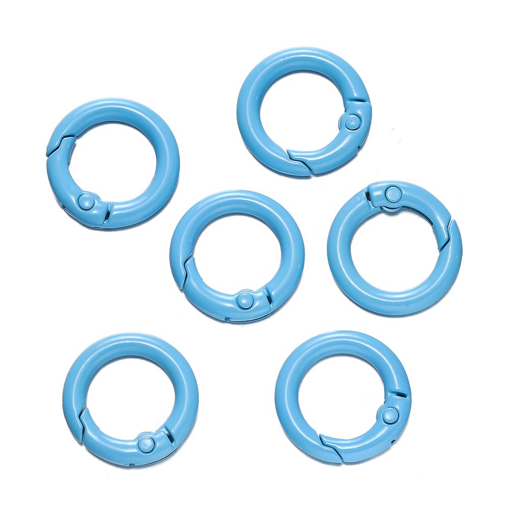 5Pcs Colorful O Ring Spring Clasp Openable Round Carabiner Keychain Clips Hook Dog Chain DIY Jewelry Buckle Connector