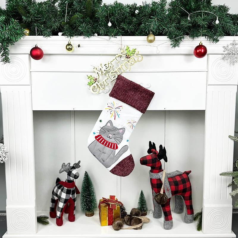 Christmas Socks Gift Bag Christmas Tree Ornaments Snowman Christmas Tree Pendant