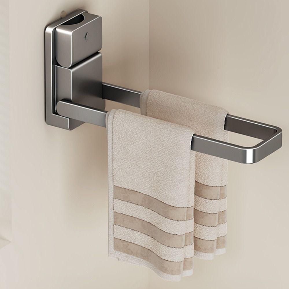 Space-Saving Foldable Towel Rack Moisture-Resistant Bath Towels Rack Hanger Organizer Rack  Closet