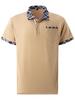 Men's Casual Color Block Polo Shirt with Chest Pocket & Turn-Down Collar