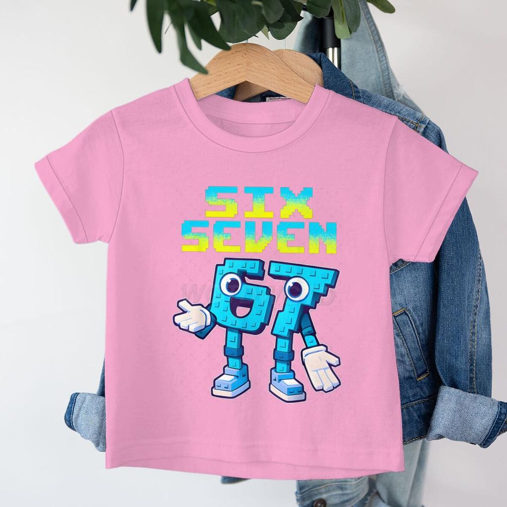 Six Seven Shirt Funny Italian Brainrot Meme Gaming Kids T-shirts 67 Six Seven Fashion Italian Brainrot Boy Girl Cotton Y2K Tops