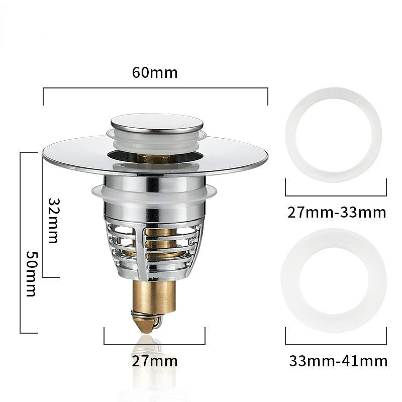 Umywalka ze stali nierdzewnej Pop-Up Odbijający Korek Umywalkowy Filtr Odpływowy Zlewozmywak Sitko Korek do Wanny Łapacz Włosów Akcesoria Narzędziowe do Łazienki