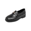 Augustine Platform New Autumn Black British Style Small Leather Shoes Retro Commuter Shoes