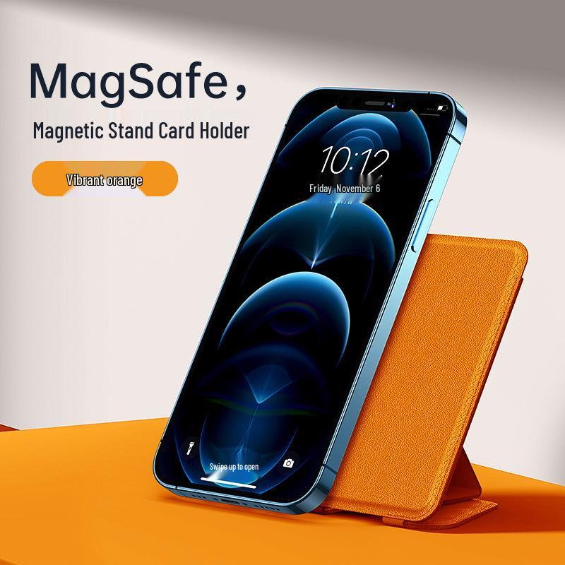 MagSafe Leather Magnetic Card Holder Clip for iPhone 13/14/15/16/17
