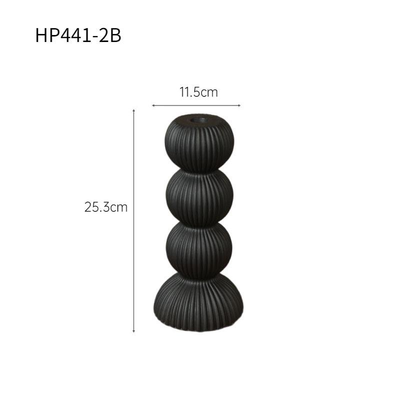 Enfeites Suporte de Vela Cerâmico Castiçal Esfera Geométrica Costura Listras Decoração de Mesa para Casa Suporte para Vela