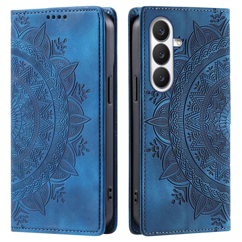 for Samsung Galaxy A55 5G,A54,A37,A36,A35 Mandala Embossed PU Leather Flip Wallet Case Magnetic Closure Cover