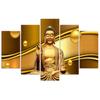 Pięcioczęściowy obraz na płótnie Budda Złoty Feng Shui