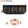 3'ü 1 Arada Su Sıcaklık Göstergesi 52MM Yağ Basınç Göstergesi AMP Voltmetre 12V Kit Araba Mekanik Üçlü Gösterge Sensörlü