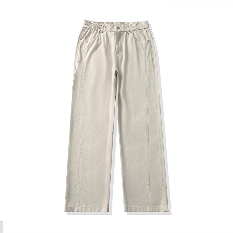 Lyocell Casual Pants Men's Summer Thin Breathable Loose Straight Pants Men's Simple Versatile Pants