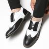 Men Dress Shoes Genuine Leather Fashion Groom Wedding Shoes Luxury Italian Style Oxford Shoes Mens Business Office Work Footwear