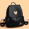 Schoolbag Kangaroo Anti-theft Backpack Women's 1011 New Fashion Versatile Soft Leather Women's Backpack Lightweight Travel Book Bag