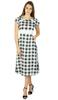 Bimba Womens Check Pattern Cotton Dress With Pockets Knee Length Casual Wear