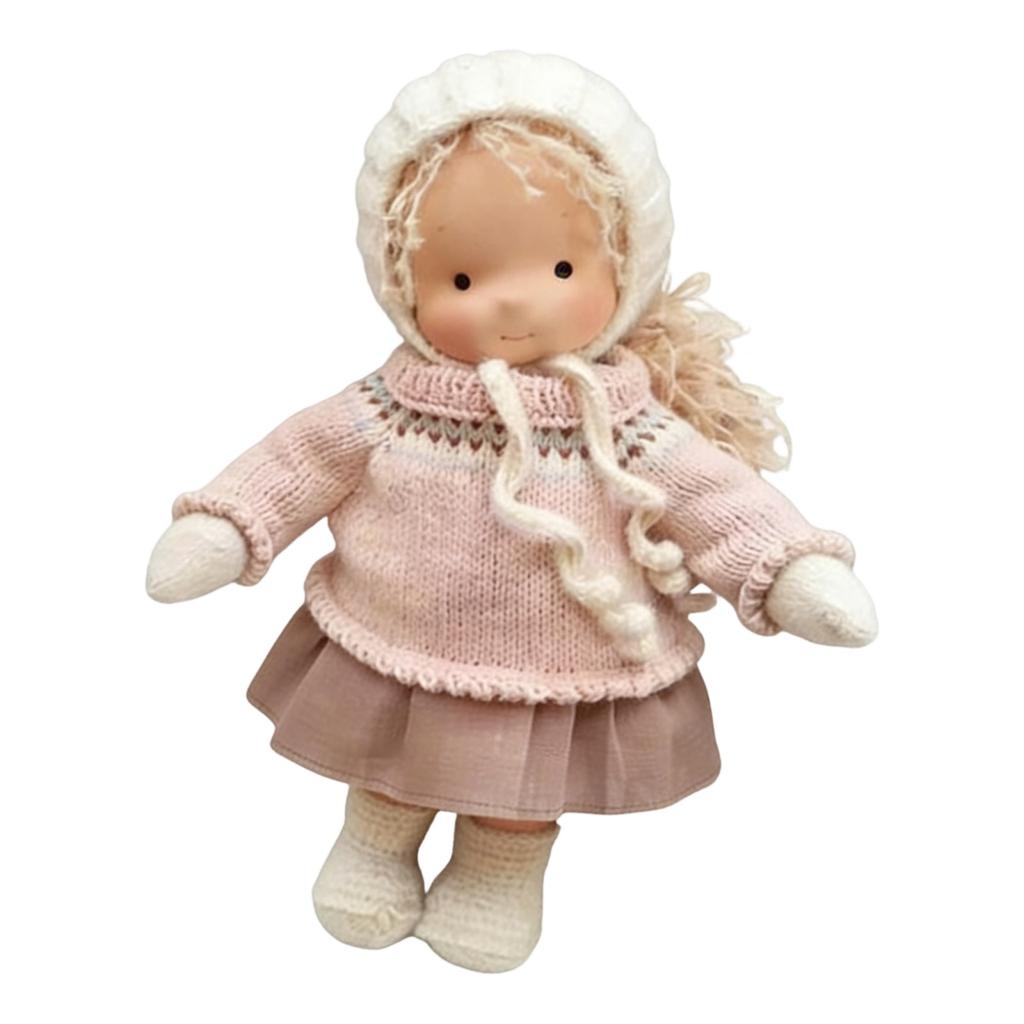 - Doll - Handmade Artist Crafted Doll With Interchangeable Outfits, DIY Dress-Up Doll For Creative Play