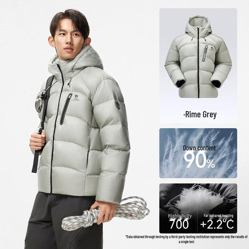 CAMEL Unisex Goose Down Insulated Puffer Jacket