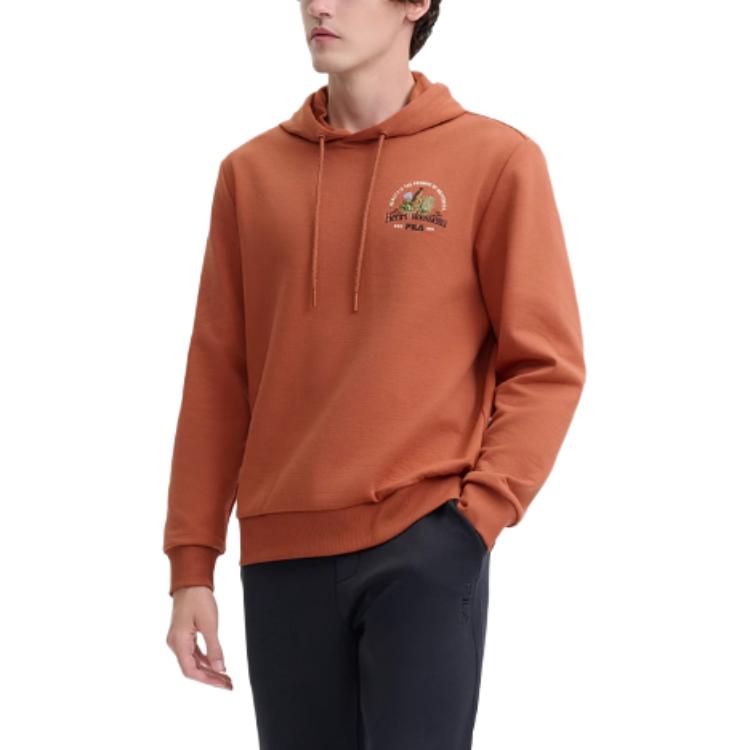 Fila X Rousseau Heritage Series Fashion Casual Comfortable Hoodie Men Hoodies Sunset-Orange F11M448217F-OR