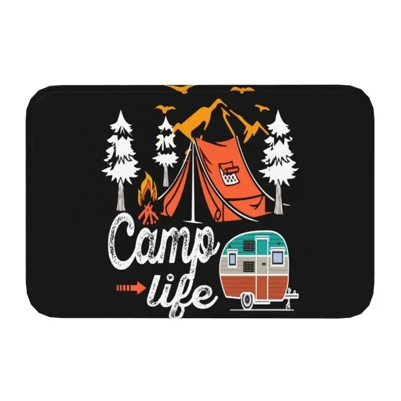 

Adventure Camping Doormat Hiking Mountain Natural Riverbed Printed Kitchen Bath Rug Indoor Entrance Carpet Floor Mat 40X60CM