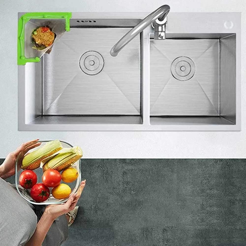 Triangular Sink Strainer Drain Rack Sink Drain Basket Sponge Holder Reusable Kitchen Bathroom Disposable Filter Storage Shelf