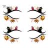 Cosmetic Transfers for Adults 2 Pairs Halloween Eye Tattoo Stickers, Waterproof Temporary Face Decals with Ghostly Decorations Pumpkin Bat Spider Web,