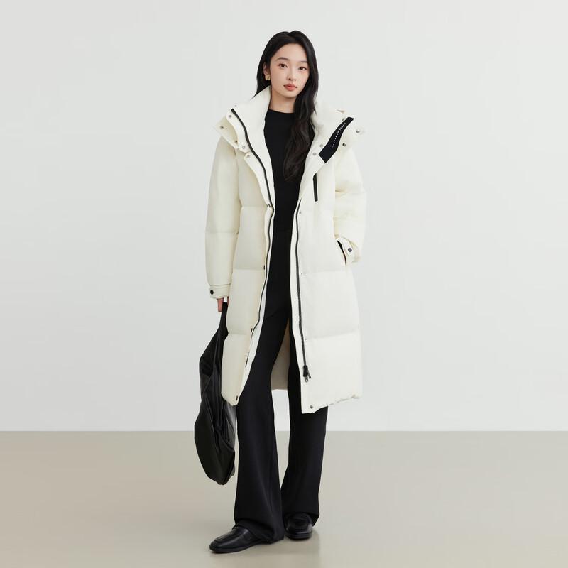 Elva' Island Women's Winter Hooded Loose Long Down Jacket