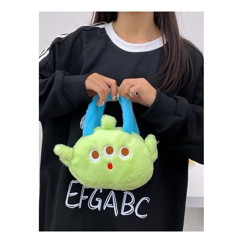 Cartoon White Dog Plush Handbag For Women And Girls Casual Daily Use