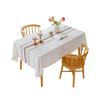 Embroidery High-Grade Waterproof Cotton And Linen Fabric Dining Table Cloth Rectangular Fringe Simple Tablecloth