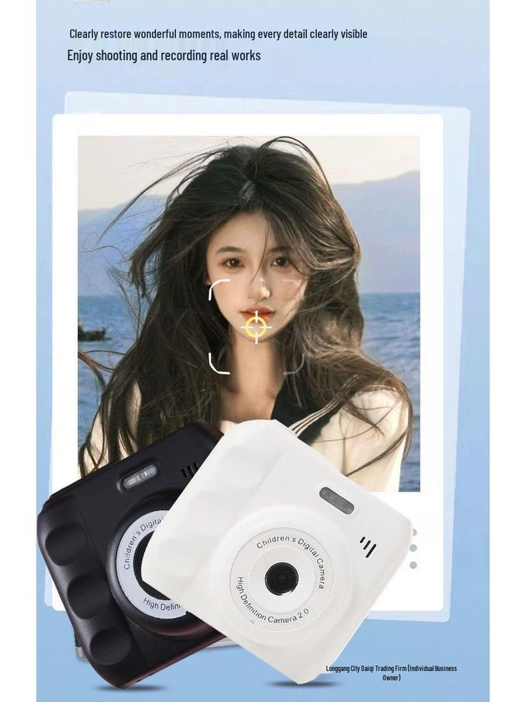 Double caméra HD 2025: Appareil photo numérique instantané mignon pour étudiants avec capacité de transfert mobile