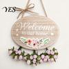 Soft Color Door Number Plate Welcome Sign for Front Door, Entrance Plate, Pastoral Rustic House Wooden Hanging Plaque Home Outdoor Wall Decor Textured