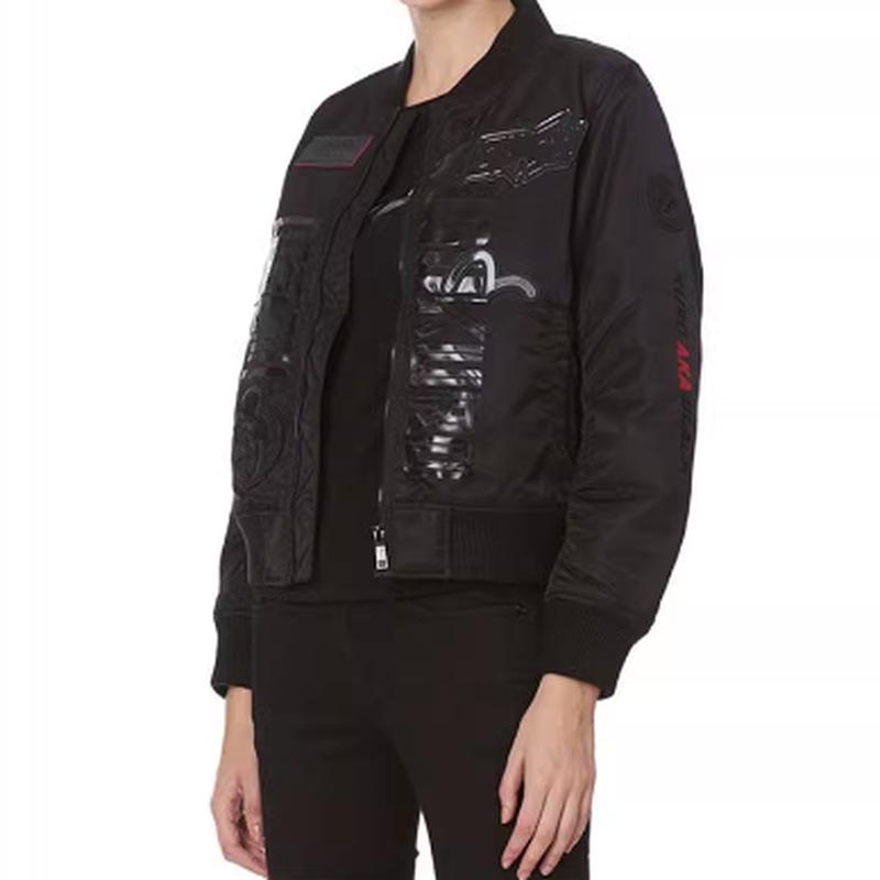 Evisu Kuro 18Aw Seagull Badge Jacket Women Jacket Black 1EAGNW8JK779XX