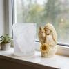 Wolf Girl Flower Silicone Candle Mold Easy Demolding Heat Resistant for Epoxy Resin Making Candle Soap Holiday Presents