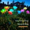 Solar Powered Outdoor Dahlia Garden Stake Light