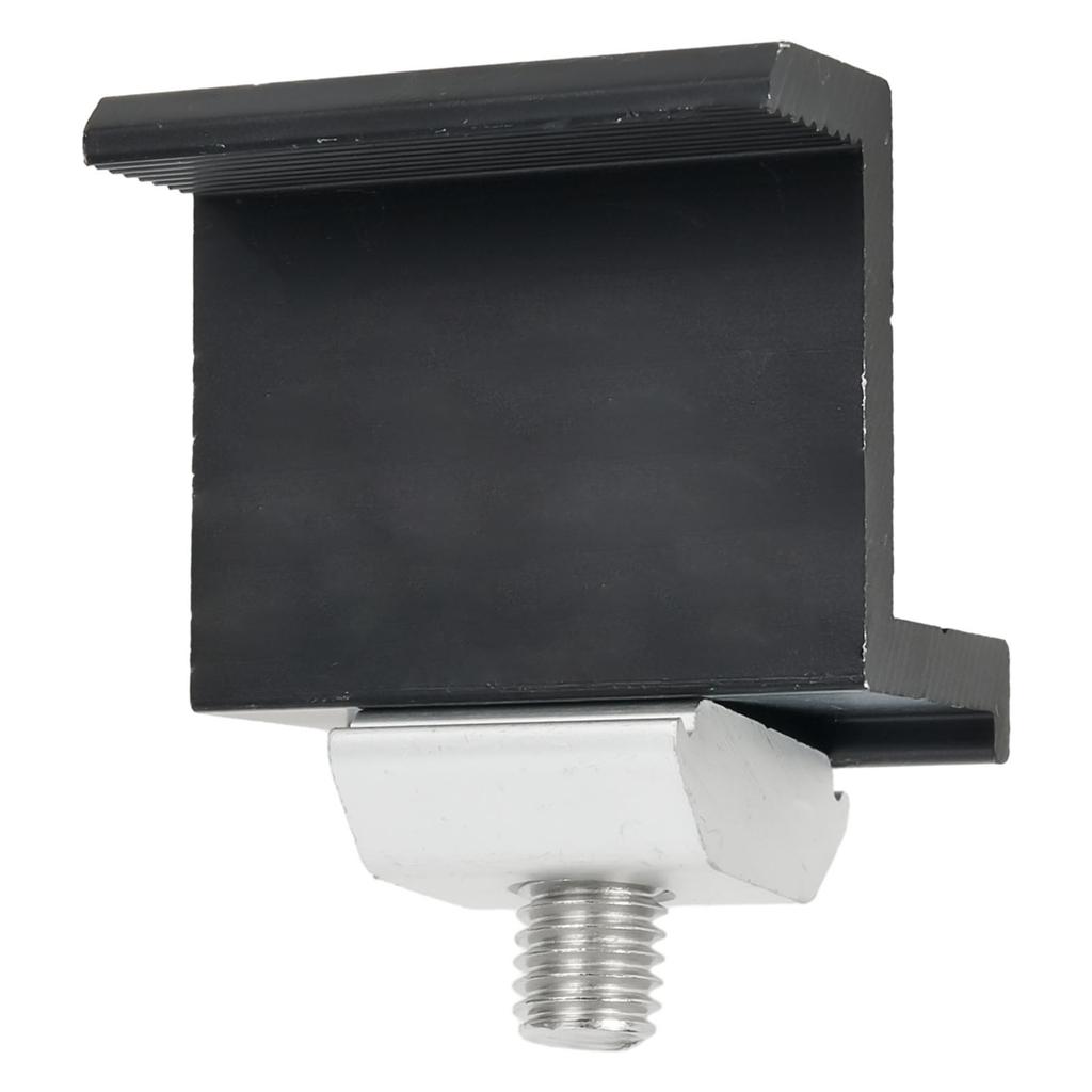 1Pc End Clamp/Medium Clamp Solar Panel Bracket Fixing PV End Clamp Aluminum Alloy AL6005-T5 NimM8*25 Stainless Steel Screws SUS3