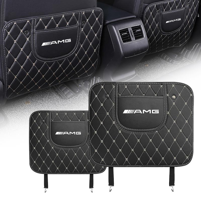 Car Seat Backrest Protection Anti-kick Mat For Mercedes Benz AMG A B C E G CLA W211 W203 W204 C260 E300L A200L GLC300 CLA