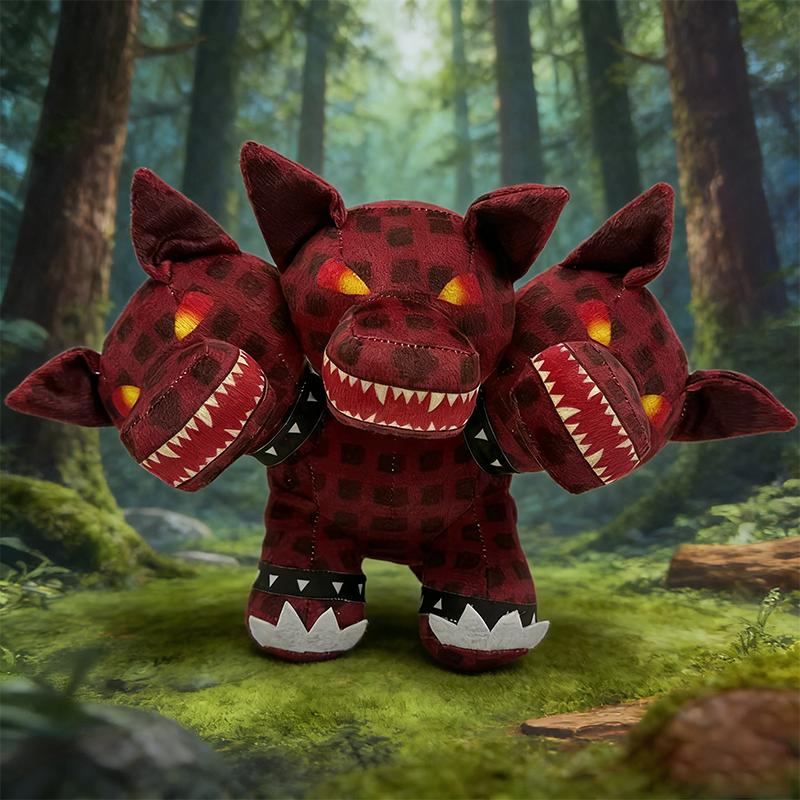 18cm Red Triceratops Plush Toy Soft Cartoon Anime Stuffed Animal Pillow Cute Dinosaur Doll Gift for Kids