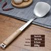 Wooden Handle Wok Spatula 304 Stainless steel spatula cooking Utensils spoon long handle Large Size turner Fried Steak Shovel